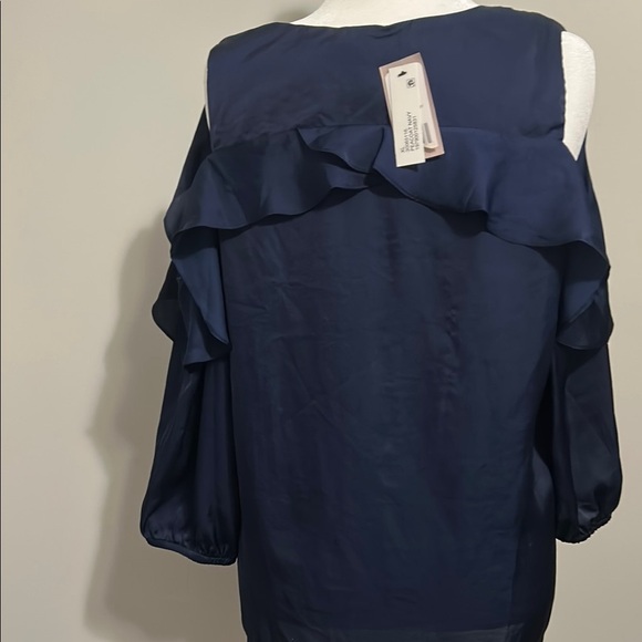 Philosophy Navy Cold Shoulder Sleeve with Flowing Design , New with Tags - Picture 3 of 6